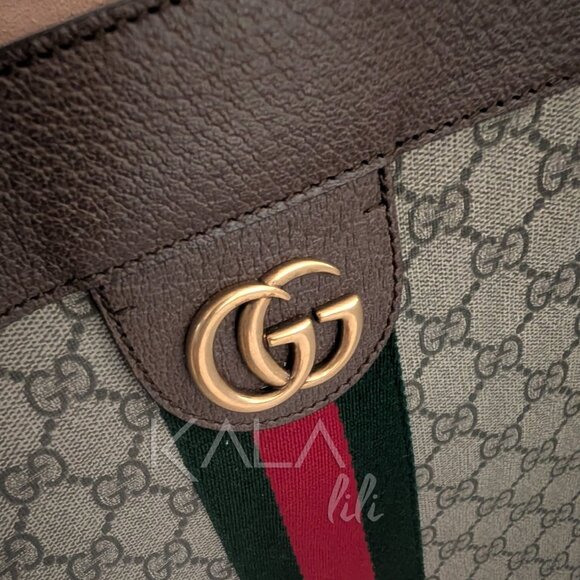 Gucci Brown GG Supreme Ophidia Soft Tote - Picture 6 of 15